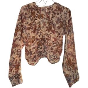 NWT Free People I Got You Say the Word Floral Got Me Flowered Long Sleeve Blouse